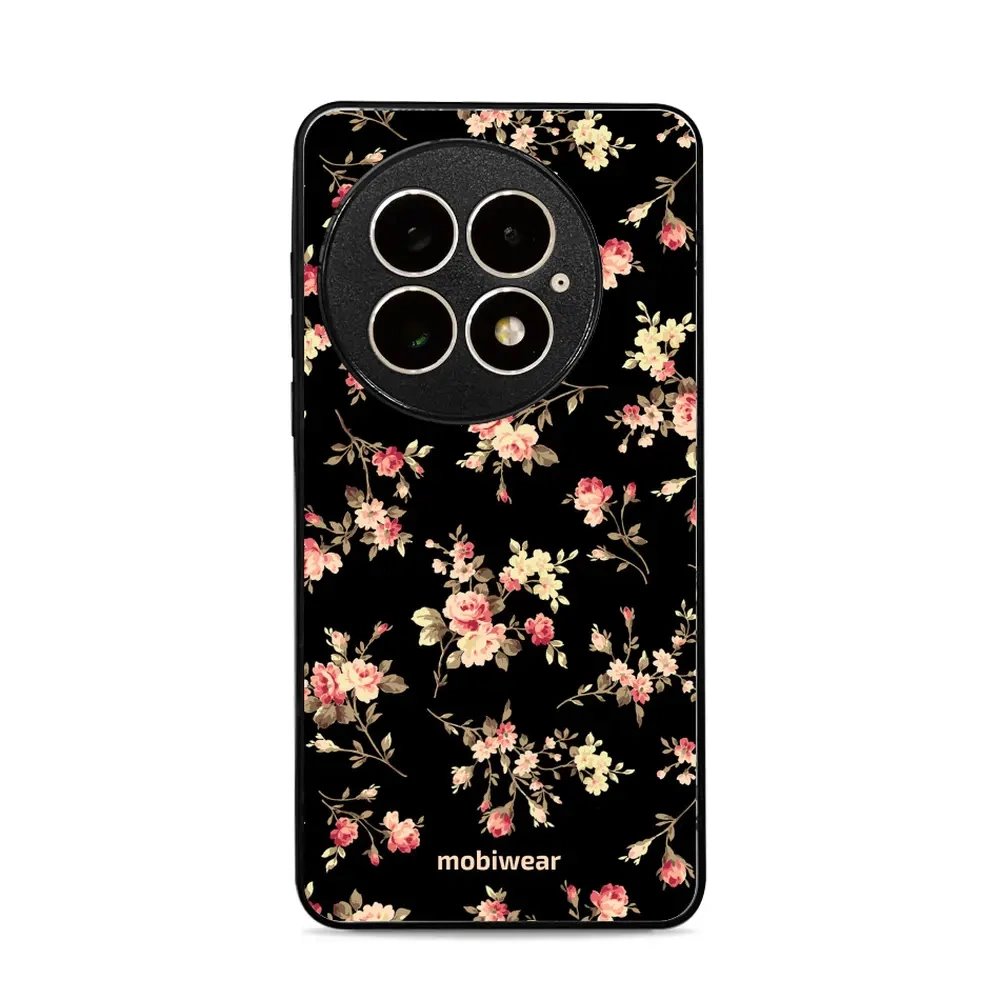 Lesklý kryt Mobiwear Glossy - OnePlus 13 - G039G - Květy na černé