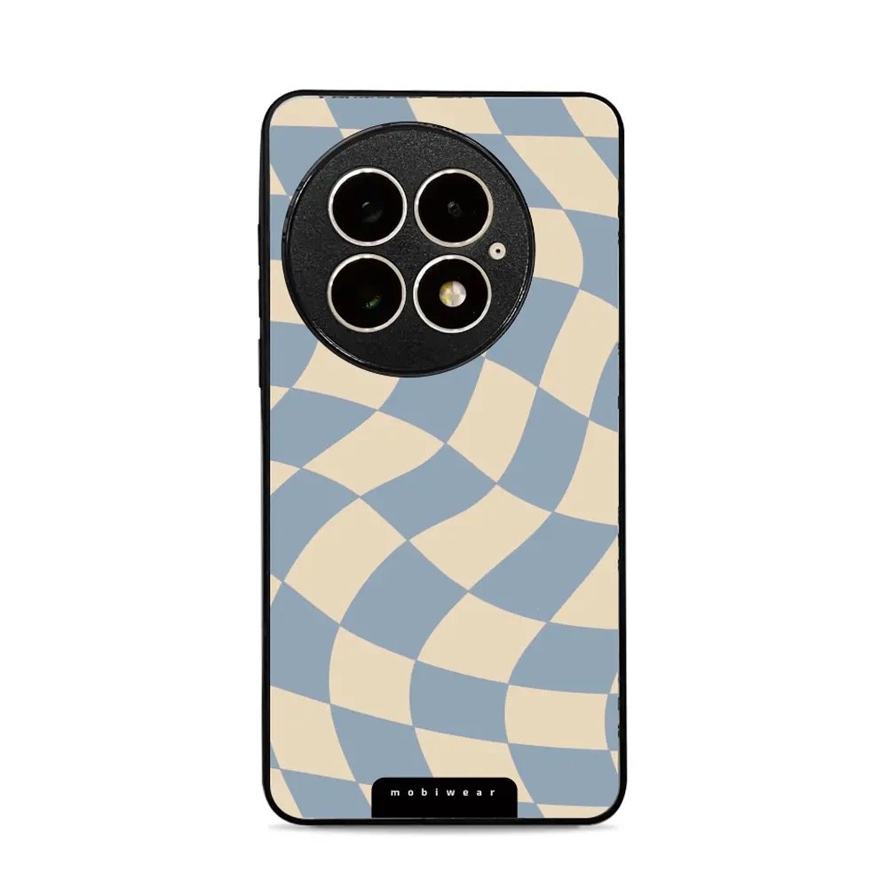 Lesklý kryt Mobiwear Glossy - OnePlus 13 - GA59G Modrá a béžová šachovnice