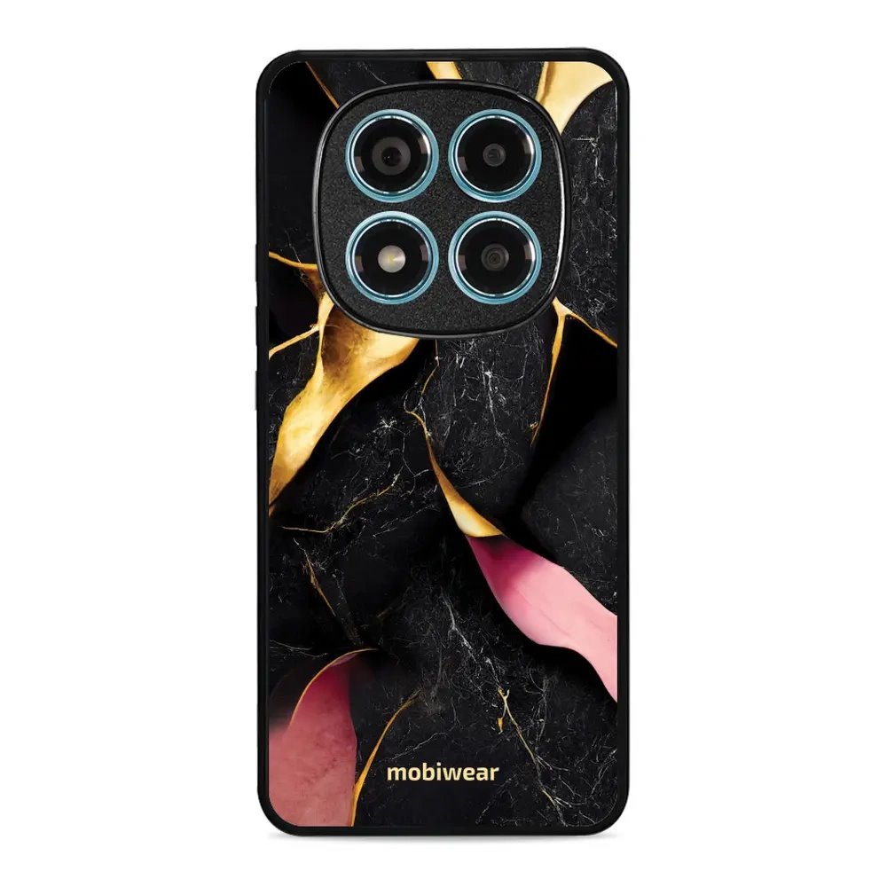 Lesklý kryt Mobiwear Glossy - Xiaomi Redmi Note 14 Pro 4G - G021G Černý a zlatavý mramor