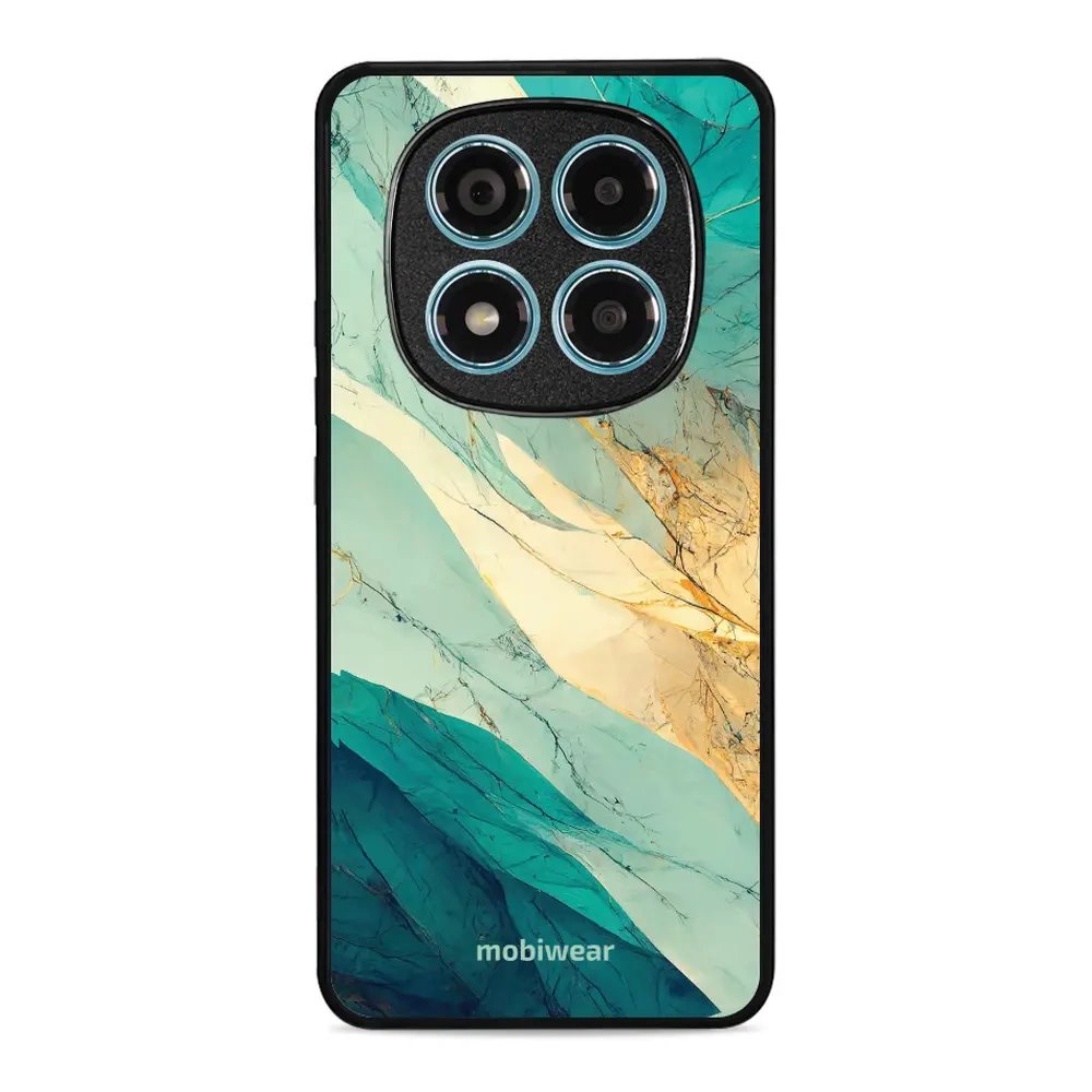 Lesklý kryt Mobiwear Glossy - Xiaomi Redmi Note 14 Pro 4G - G024G - Zlatavý a zelenkavý mramor