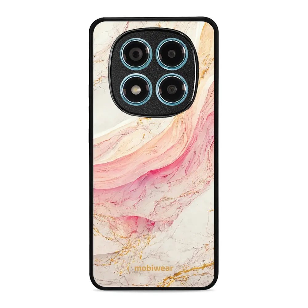 Lesklý kryt Mobiwear Glossy - Xiaomi Redmi Note 14 Pro 4G - G027G - Růžový a zlatavý mramor