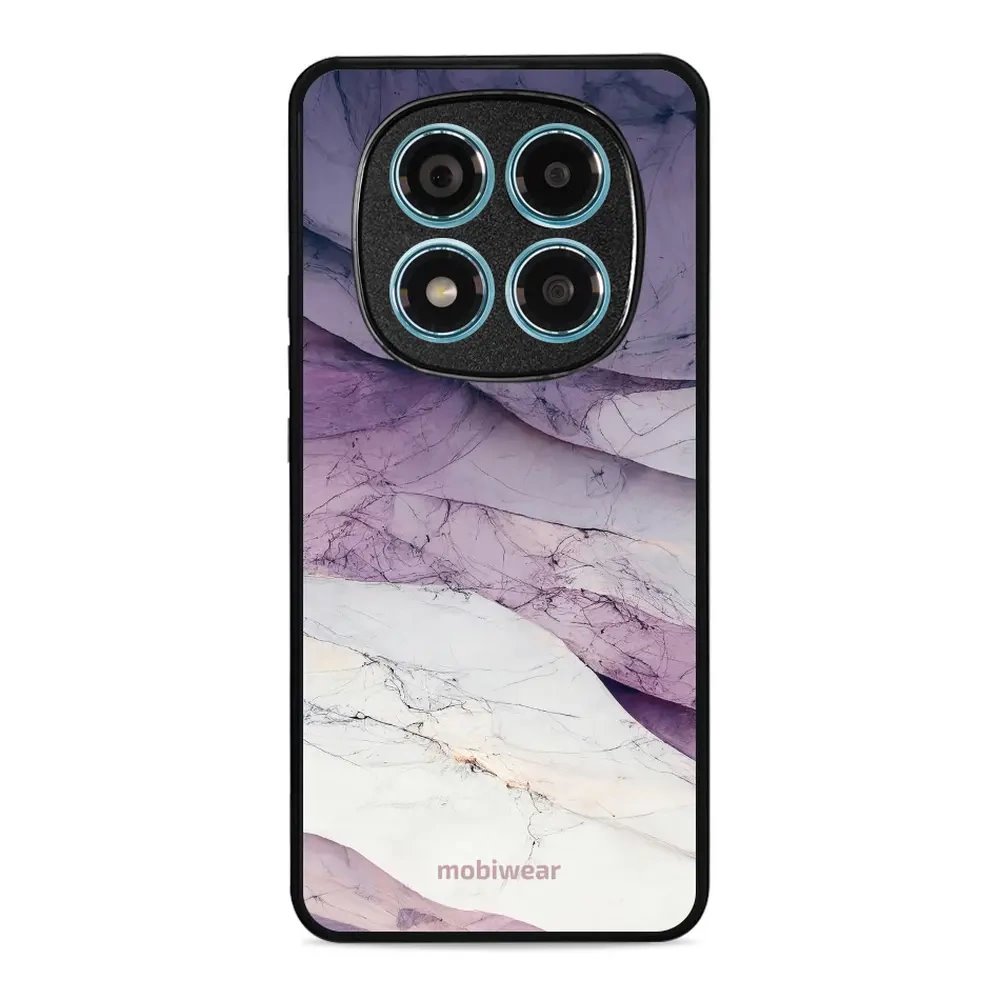 Lesklý kryt Mobiwear Glossy - Xiaomi Redmi Note 14 Pro 4G - G028G - Bílý a fialový mramor
