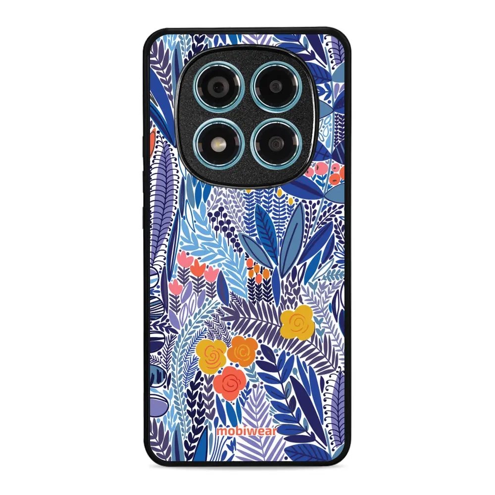 Lesklý kryt Mobiwear Glossy - Xiaomi Redmi Note 14 Pro 4G - G037G - Modrá květena