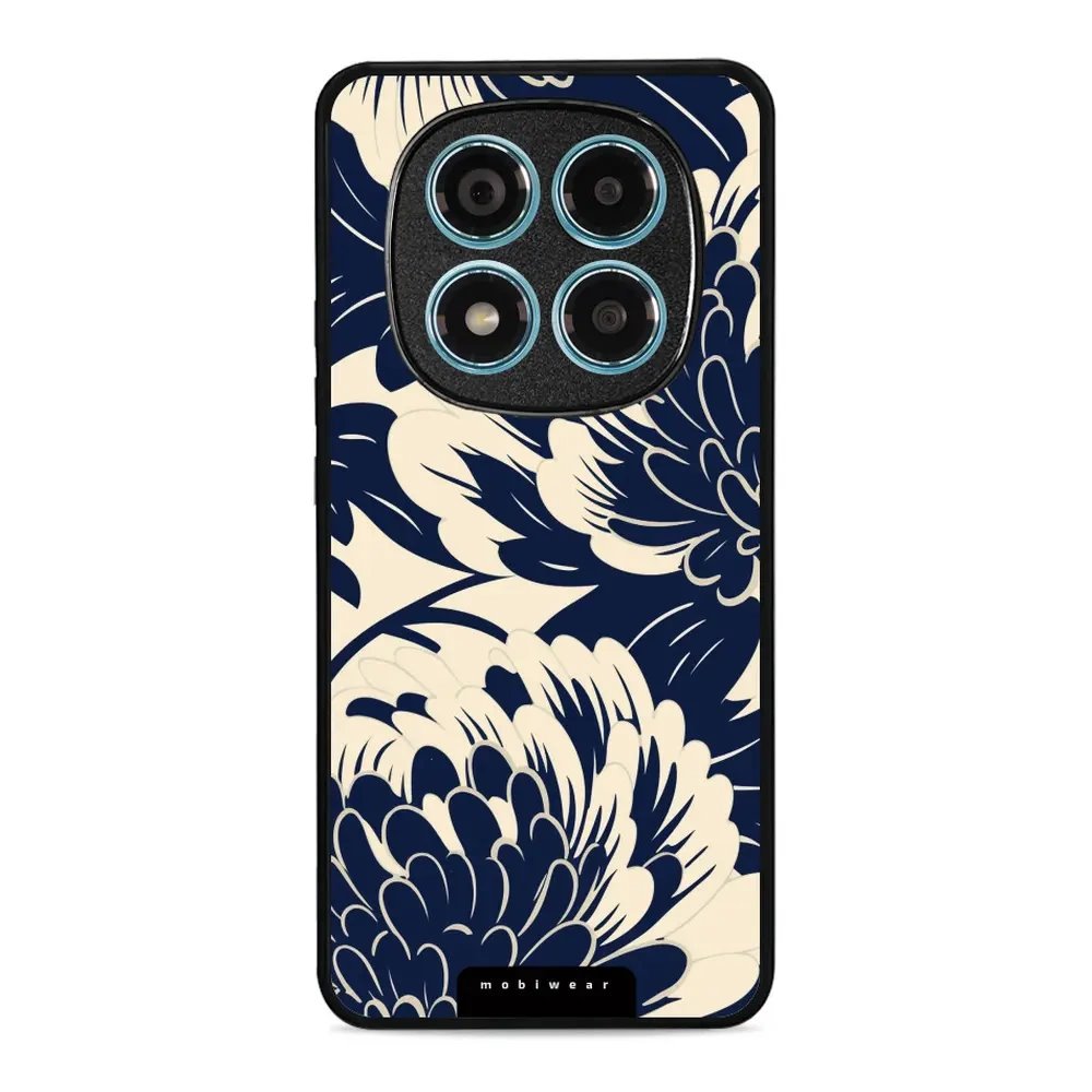 Lesklý kryt Mobiwear Glossy - Xiaomi Redmi Note 14 Pro 4G - GA40G Modré a béžové květy