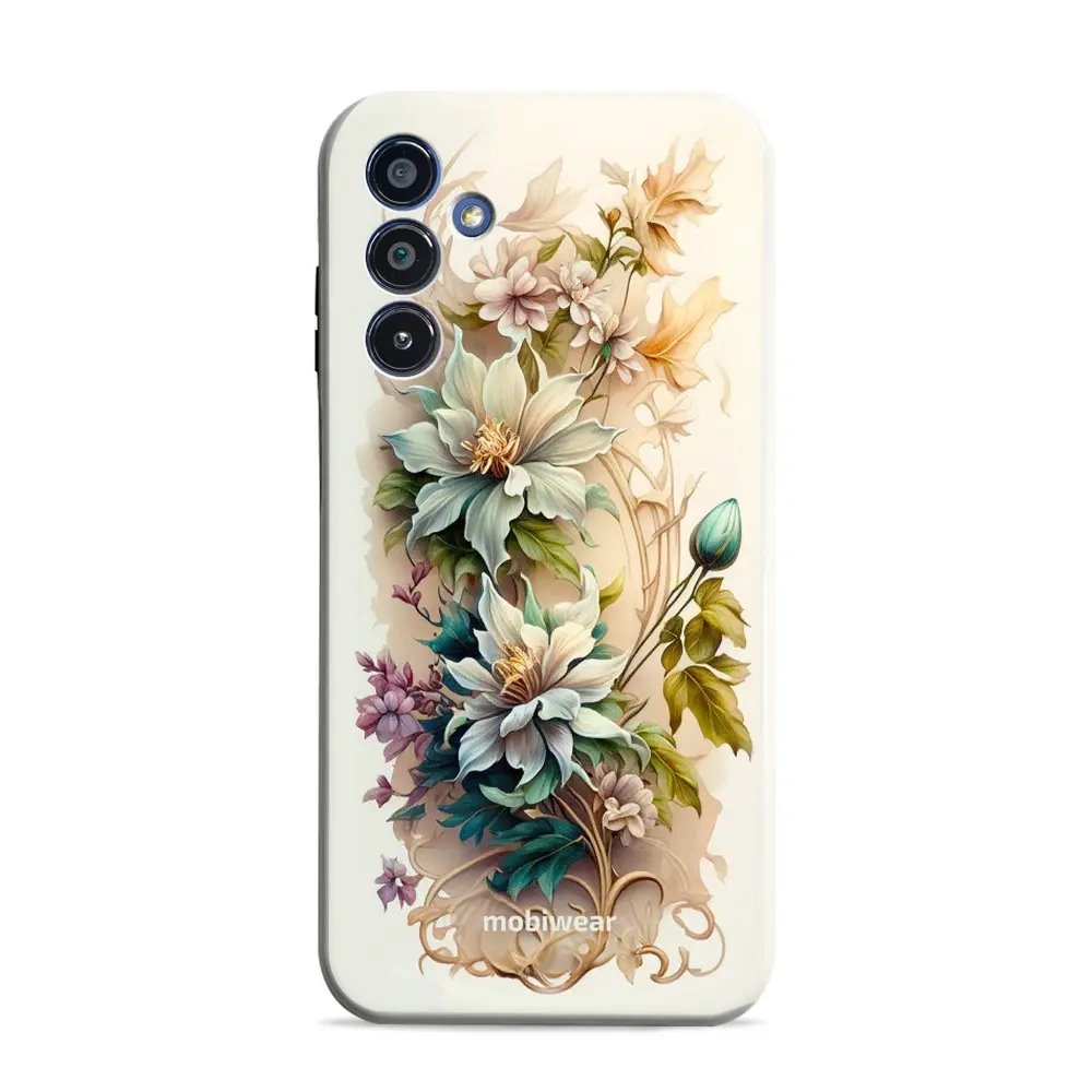 Odolný obal Mobiwear Elite Pro - Samsung Galaxy S25 Plus - E014E Krémové květy
