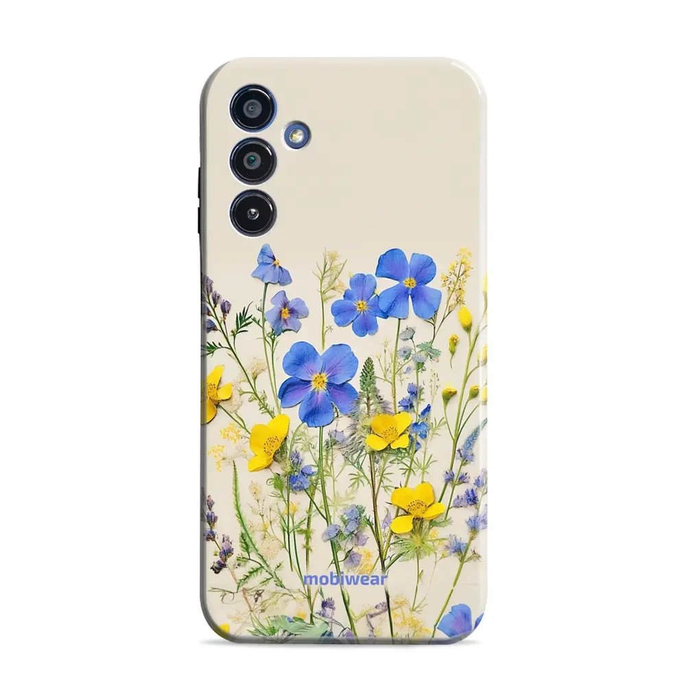 Odolný obal Mobiwear Elite Pro - Samsung Galaxy S25 Plus - EP41E Modré a žluté kvítky