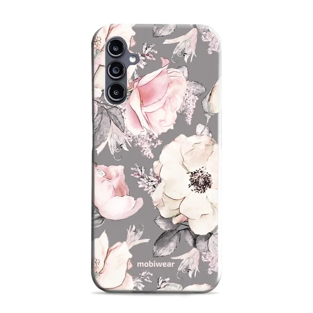 Odolný obal Mobiwear Elite Pro - Samsung Galaxy A56 5G - EX06E Květy na šedém pozadí