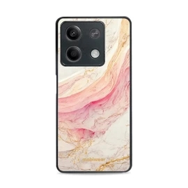 Prémiový lesklý kryt Mobiwear Glossy na mobil Xiaomi Redmi Note 13 5G - G027G - Růžový a zlatavý mramor - VÝPRODEJ