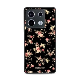 Lesklý kryt Mobiwear Glossy - Xiaomi Redmi Note 13 Pro 5G / Poco X6 5G - G039G - Květy na černé