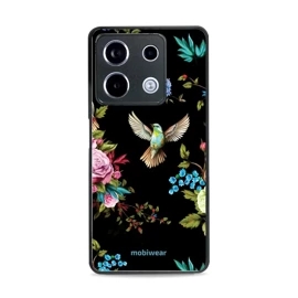 Lesklý kryt Mobiwear Glossy - Xiaomi Redmi Note 13 Pro 5G / Poco X6 5G - G041G - Ptáček a květy