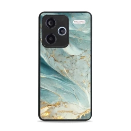 Lesklý kryt Mobiwear Glossy - Xiaomi Redmi Note 13 Pro Plus 5G - G022G Zelenkavý a zlatavý mramor