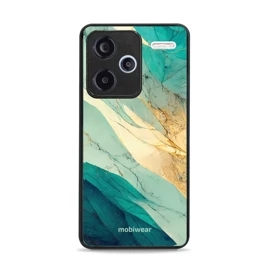 Lesklý kryt Mobiwear Glossy - Xiaomi Redmi Note 13 Pro Plus 5G - G024G - Zlatavý a zelenkavý mramor