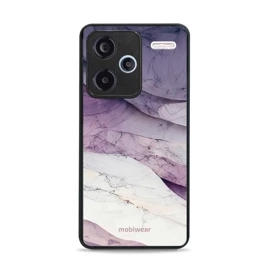 Lesklý kryt Mobiwear Glossy - Xiaomi Redmi Note 13 Pro Plus 5G - G028G - Bílý a fialový mramor