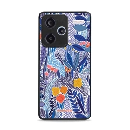 Lesklý kryt Mobiwear Glossy - Xiaomi Redmi Note 13 Pro Plus 5G - G037G - Modrá květena