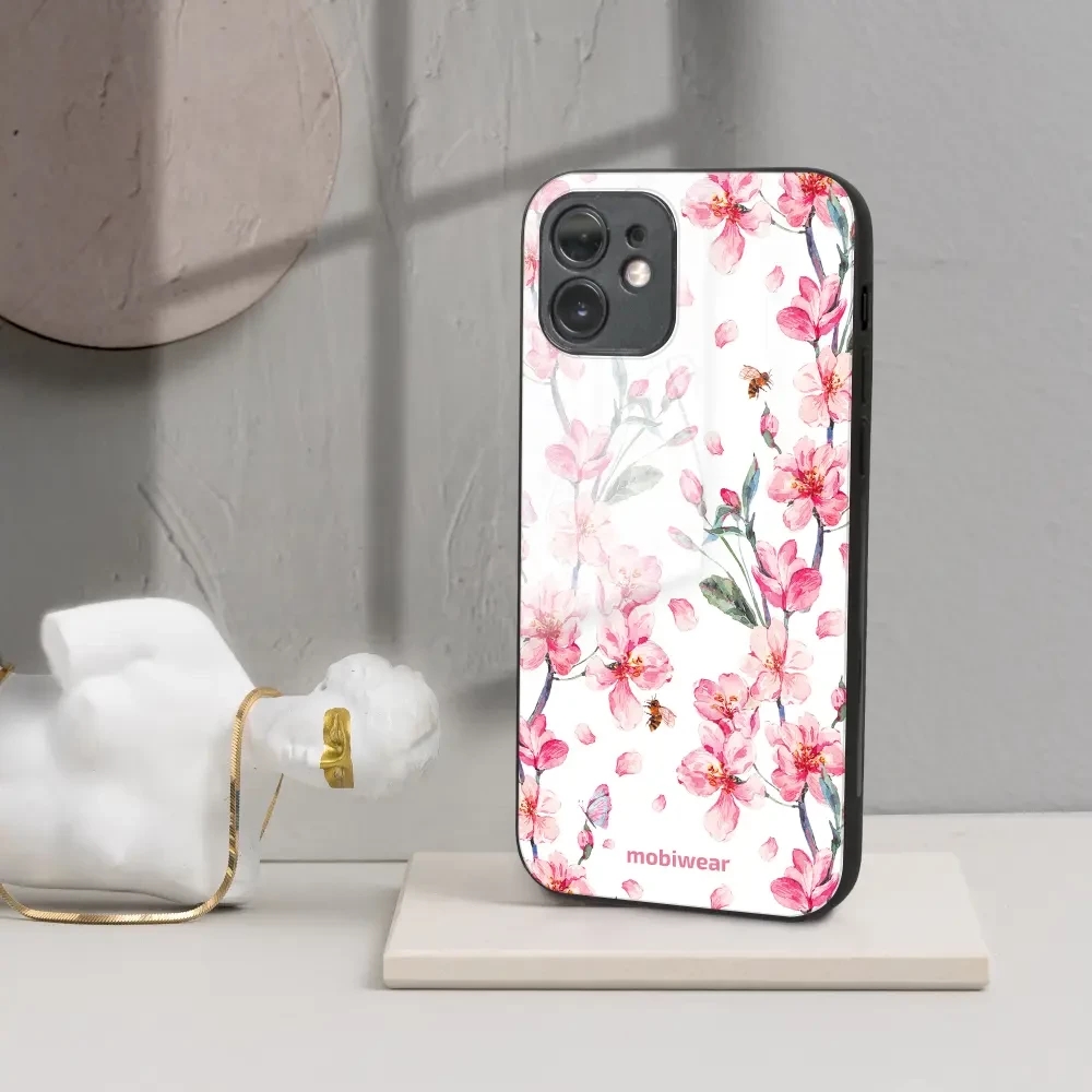 Lesklý kryt Mobiwear Glossy - Samsung Galaxy A5 2017 - G033G - Růžové květy