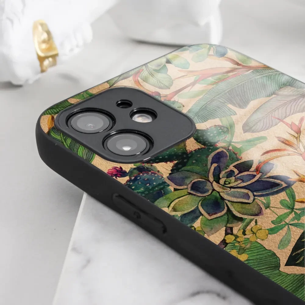 Lesklý kryt Mobiwear Glossy - Apple iPhone XR - G036G - Sukulenty