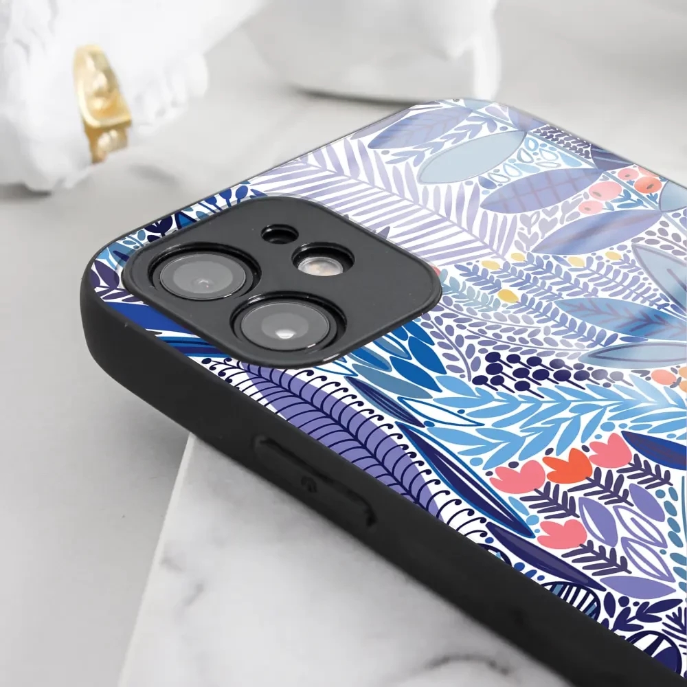 Lesklý kryt Mobiwear Glossy - Samsung Galaxy S10 - G037G - Modrá květena