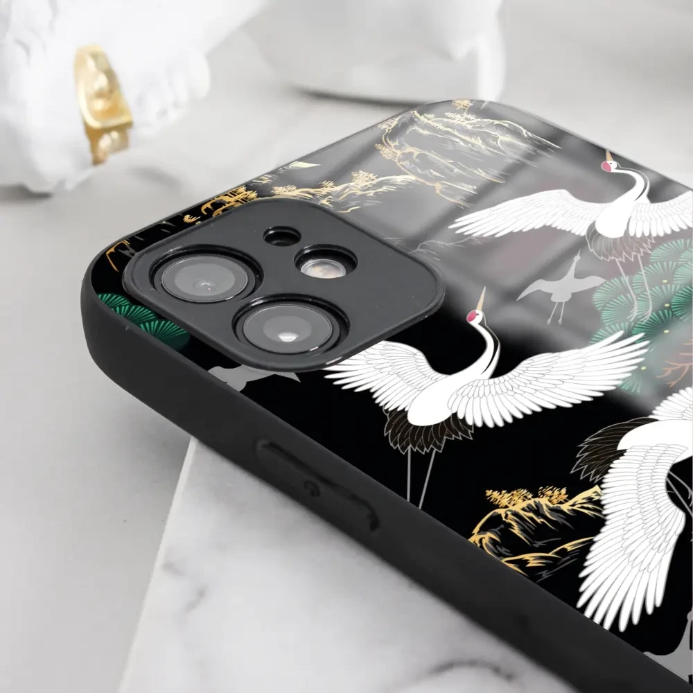 Lesklý kryt Mobiwear Glossy - Apple iPhone XR - G042G - Jeřábi