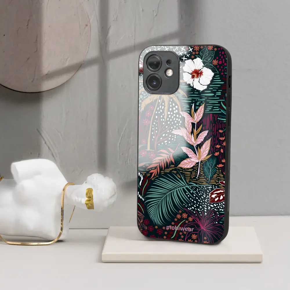 Lesklý kryt Mobiwear Glossy - Huawei P30 Pro - G043G - Temná flóra