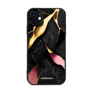 Lesklý kryt Mobiwear Glossy - Apple iPhone 11 - G021G Černý a zlatavý mramor