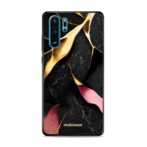 Lesklý kryt Mobiwear Glossy - Huawei P30 Pro - G021G Černý a zlatavý mramor