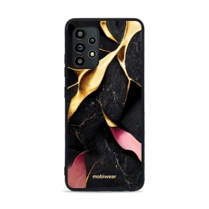Lesklý kryt Mobiwear Glossy - Samsung Galaxy A32 4G - G021G Černý a zlatavý mramor