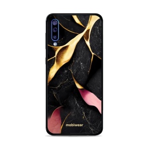 Lesklý kryt Mobiwear Glossy - Samsung Galaxy A50 - G021G Černý a zlatavý mramor