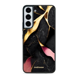 Lesklý kryt Mobiwear Glossy - Samsung Galaxy S22 - G021G Černý a zlatavý mramor