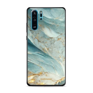 Lesklý kryt Mobiwear Glossy - Huawei P30 Pro - G022G Zelenkavý a zlatavý mramor