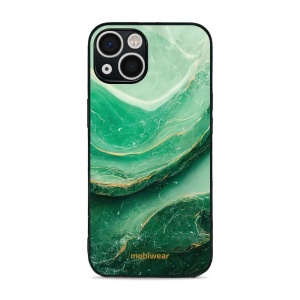 Lesklý kryt Mobiwear Glossy - Apple iPhone 13 - G023G - Zelený mramor