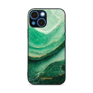 Lesklý kryt Mobiwear Glossy - Apple iPhone 13 mini - G023G - Zelený mramor