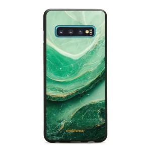 Lesklý kryt Mobiwear Glossy - Samsung Galaxy S10 - G023G - Zelený mramor