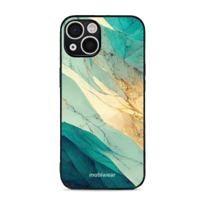 Lesklý kryt Mobiwear Glossy - Apple iPhone 13 - G024G - Zlatavý a zelenkavý mramor