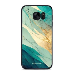 Lesklý kryt Mobiwear Glossy - Samsung Galaxy S7 - G024G - Zlatavý a zelenkavý mramor