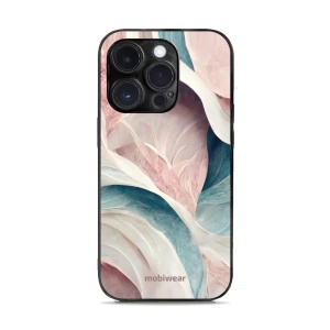 Lesklý kryt Mobiwear Glossy - Apple iPhone 14 Pro - G026G - Růžový a zelenkavý mramor