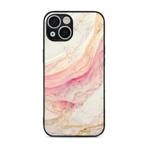 Lesklý kryt Mobiwear Glossy - Apple iPhone 13 - G027G - Růžový a zlatavý mramor