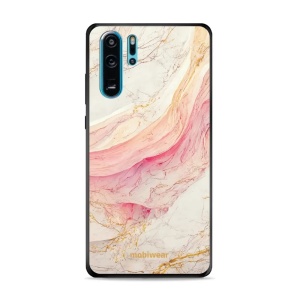 Lesklý kryt Mobiwear Glossy - Huawei P30 Pro - G027G - Růžový a zlatavý mramor
