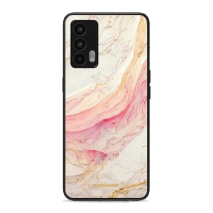 Lesklý kryt Mobiwear Glossy - Realme GT Master Edition - G027G - Růžový a zlatavý mramor