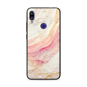 Lesklý kryt Mobiwear Glossy - Xiaomi Redmi 7 - G027G - Růžový a zlatavý mramor
