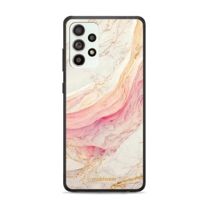Lesklý kryt Mobiwear Glossy - Samsung Galaxy A52S 5G - G027G - Růžový a zlatavý mramor