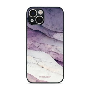 Lesklý kryt Mobiwear Glossy - Apple iPhone 13 - G028G - Bílý a fialový mramor