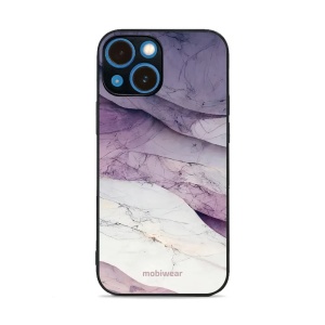 Lesklý kryt Mobiwear Glossy - Apple iPhone 13 mini - G028G - Bílý a fialový mramor