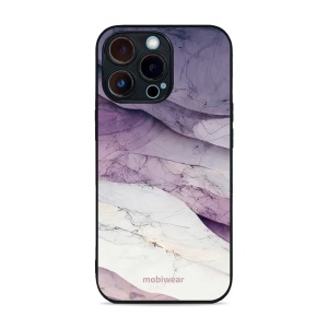 Lesklý kryt Mobiwear Glossy - Apple iPhone 13 Pro - G028G - Bílý a fialový mramor