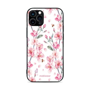 Lesklý kryt Mobiwear Glossy - Apple iPhone 11 Pro - G033G - Růžové květy