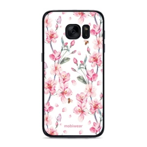 Lesklý kryt Mobiwear Glossy - Samsung Galaxy S7 - G033G - Růžové květy
