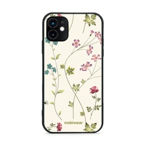 Lesklý kryt Mobiwear Glossy - Apple iPhone 11 - G035G - Tenké rostlinky s květy