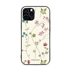 Lesklý kryt Mobiwear Glossy - Apple iPhone 11 Pro - G035G - Tenké rostlinky s květy