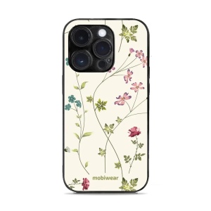 Prémiový lesklý kryt Mobiwear Glossy na mobil Apple iPhone 14 Pro - G017G Pírka a květy - VÝPRODEJ