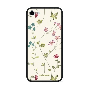 Lesklý kryt Mobiwear Glossy - Apple iPhone 8 - G035G - Tenké rostlinky s květy