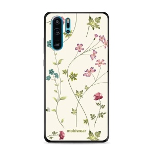 Lesklý kryt Mobiwear Glossy - Huawei P30 Pro - G035G - Tenké rostlinky s květy